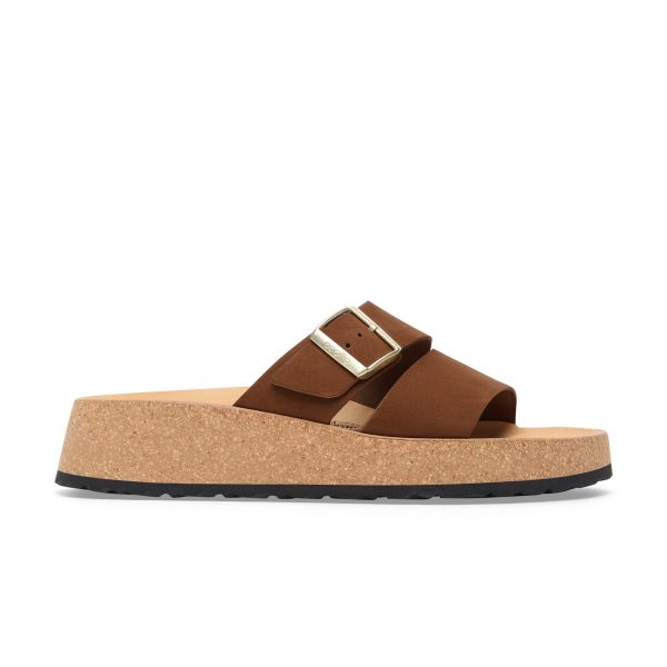 Almina Dark Tea Nubuck Leather