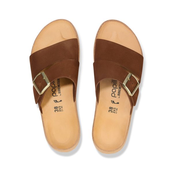 Almina Dark Tea Nubuck Leather
