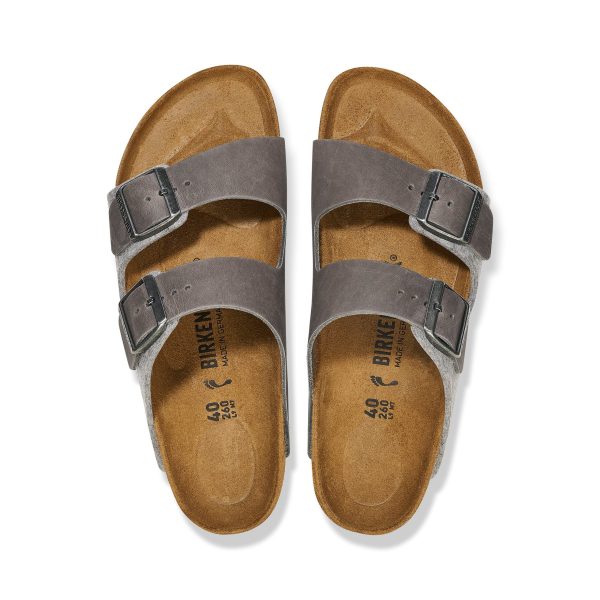 Arizona Authentic Felt Light Grey Oiled Leather/Felt
