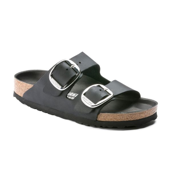 Arizona Big Buckle Black Oiled Leather