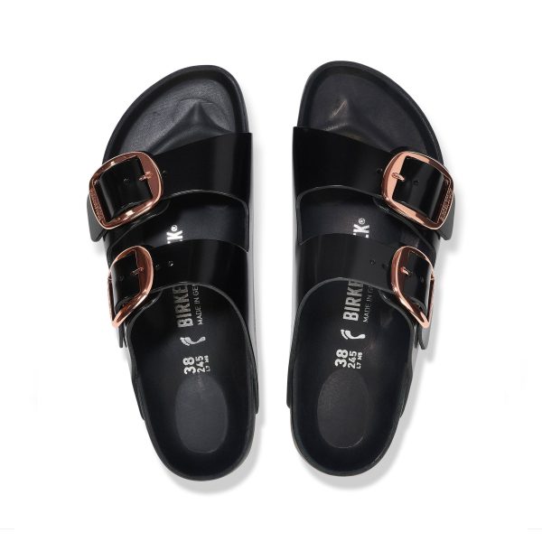 Arizona Big Buckle Exquisite High Shine Black Natural Leather Patent