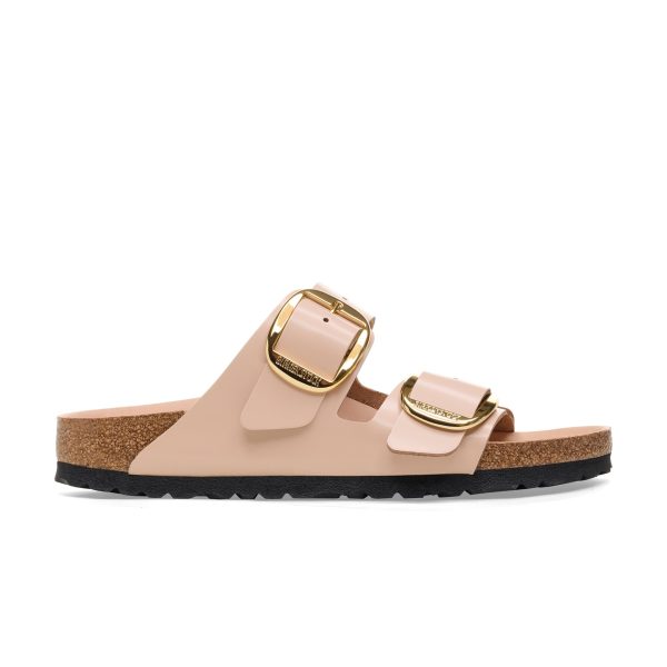 Arizona Big Buckle High Shine New Beige Natural Leather Patent