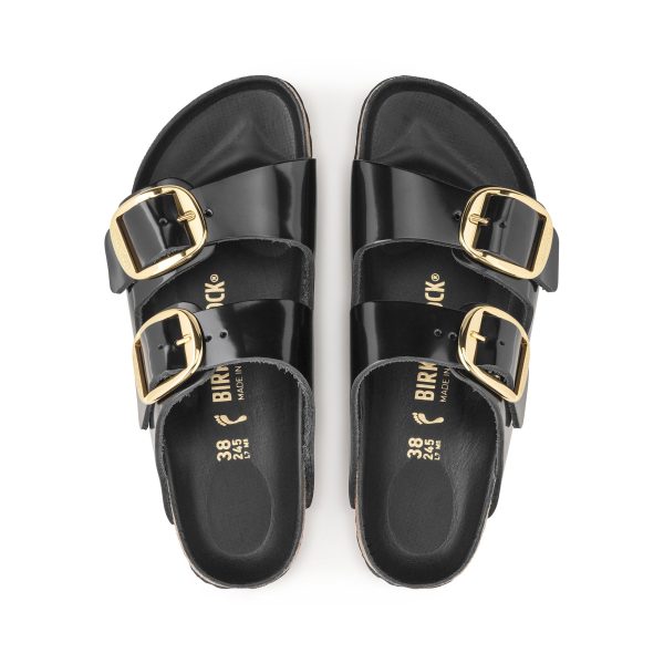 Arizona Big Buckle High Shine Black Natural Leather Patent