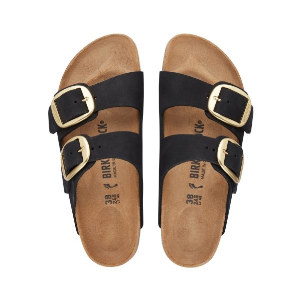 Arizona Big Buckle Black Nubuck Leather
