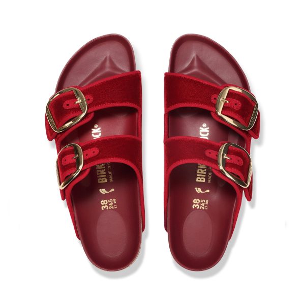 Arizona Big Buckle Rust Red Velvet