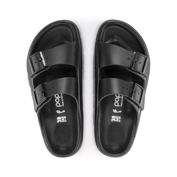 Arizona Chunky Exquisite Black Smooth Leather