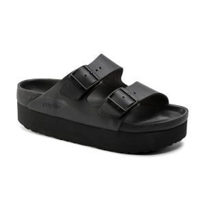 Arizona Exquisite Platform Black Natural Leather