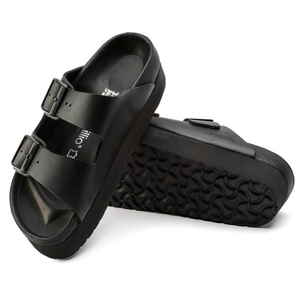 Arizona Exquisite Platform Black Natural Leather