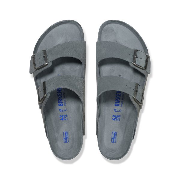 Arizona SFB Basalt Grey Tonal Footbed Suede Leather