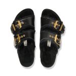 Arizona Shearling Naplak Black Natural Leather Patent/Shearling
