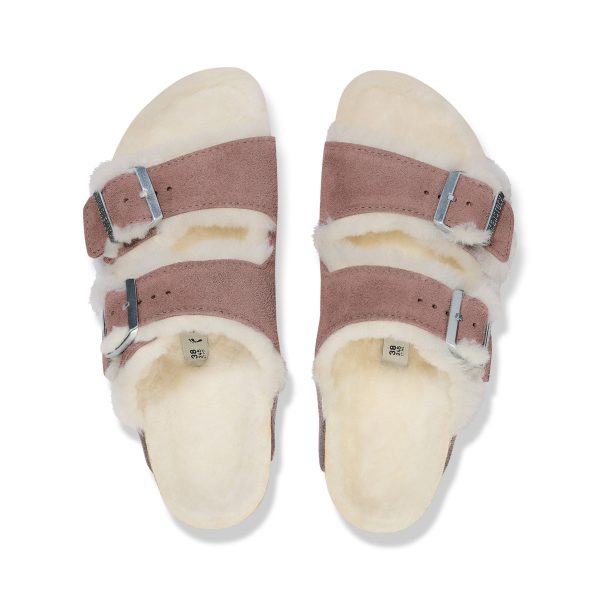 Arizona Shearling Faded Purple Suede Leather/Shearling