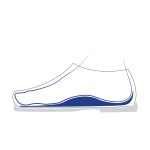 Blue Footbed Long Microfibre
