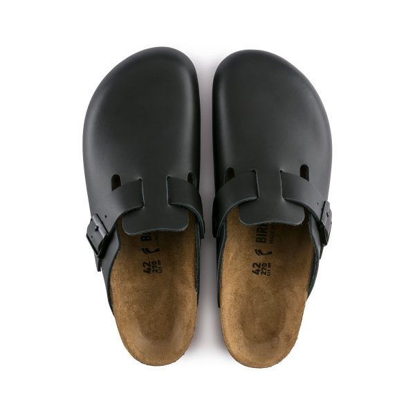 Boston Black Smooth Leather