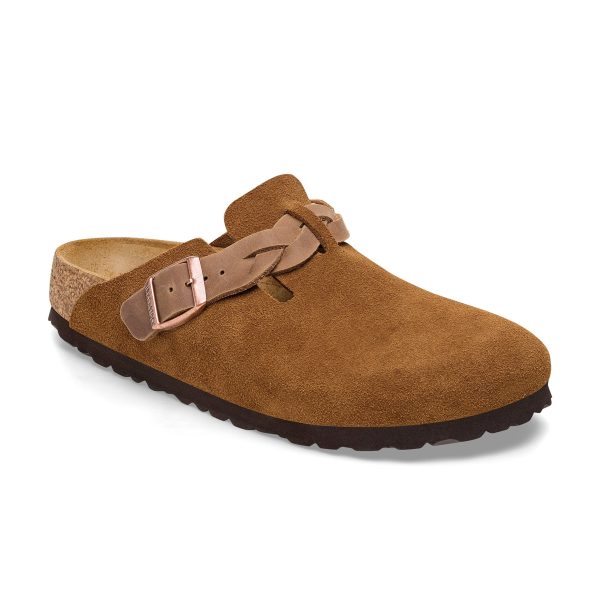 Boston Braided Mink Suede Leather