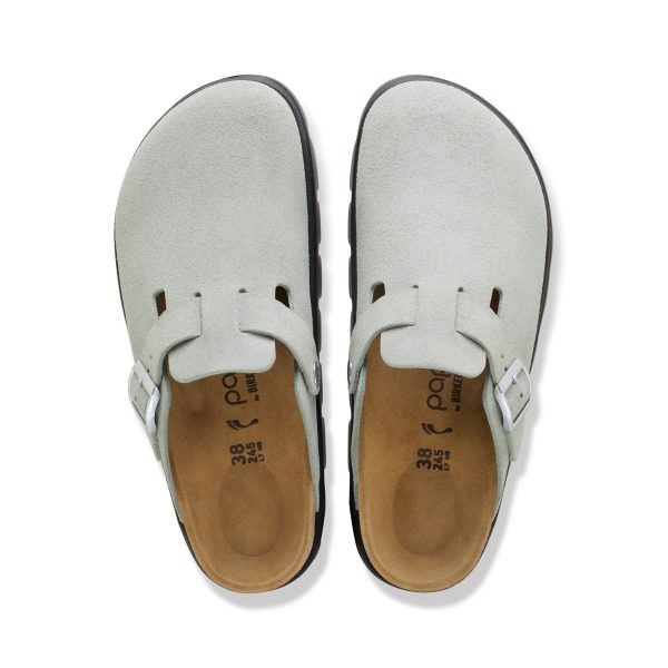 Boston Chunky Pure Sage Suede Leather