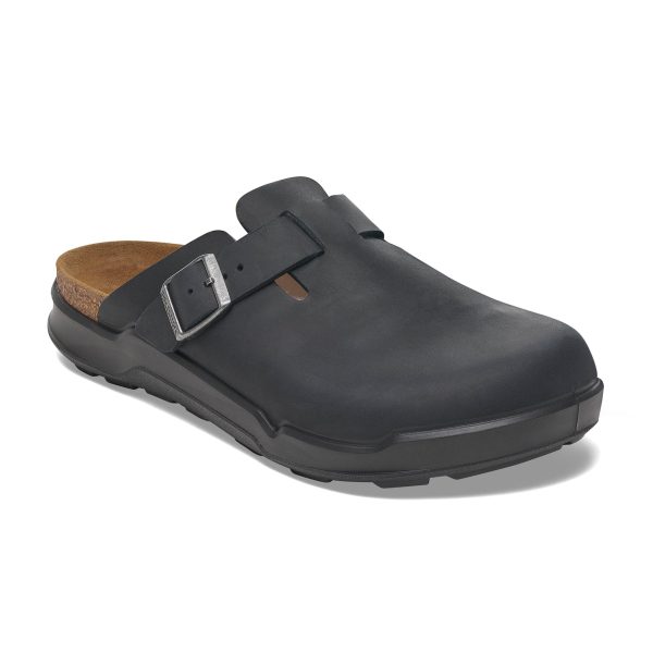 Boston Cross Town Black Oiled Leather