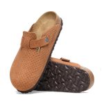 Boston Burnt Orange Embossed Suede Leather