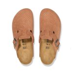 Boston Burnt Orange Embossed Suede Leather