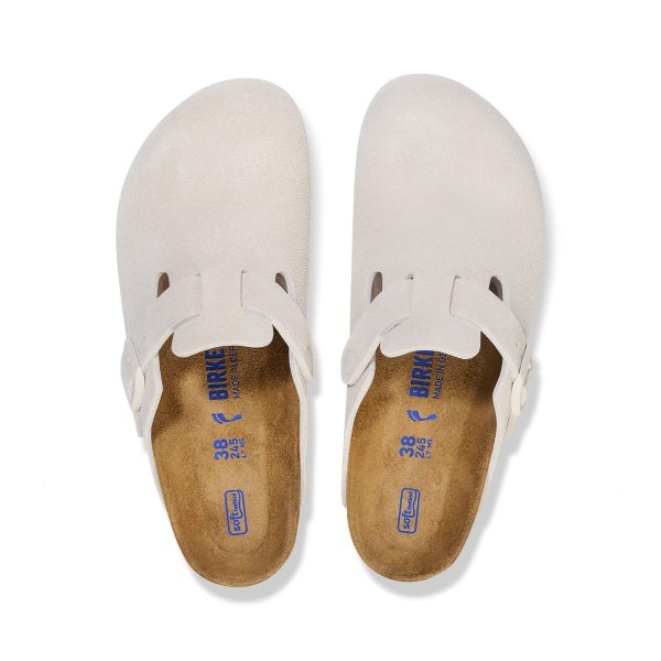 Boston SFB Antique White Suede Leather