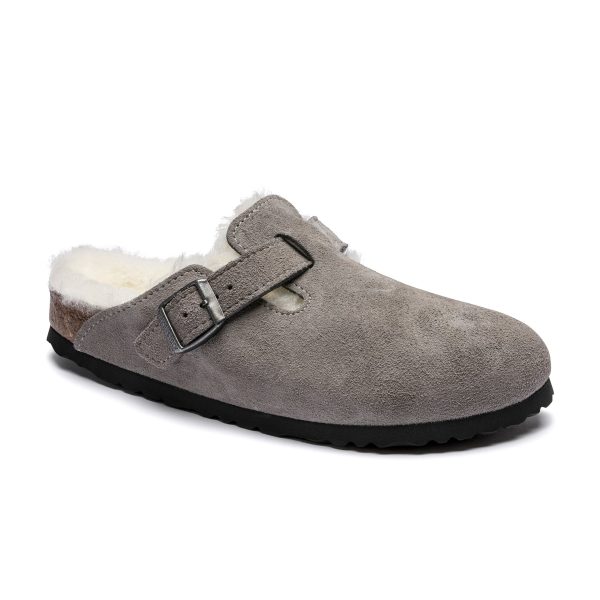 Boston Shearling Stone Coin Suede Leather/Shearling