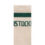 Cotton Crew Stripe Oatmeal/Dark Teal