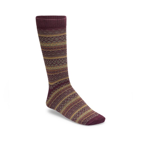 Cotton Pattern Ochre/Zinfandel/Thyme
