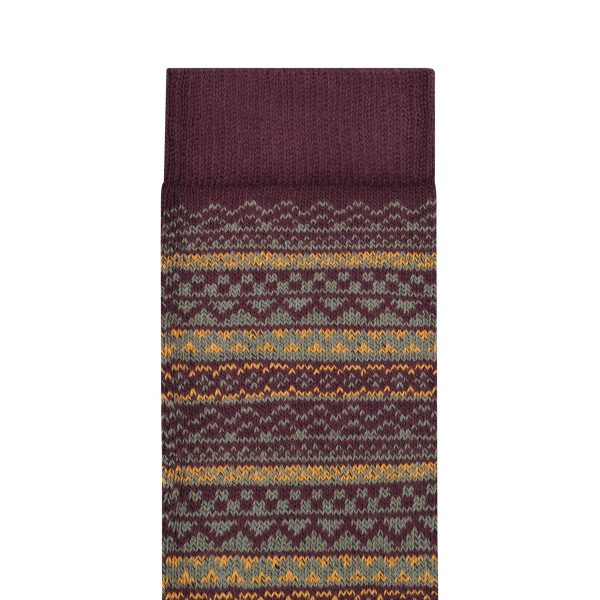 Cotton Pattern Ochre/Zinfandel/Thyme
