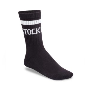 Cotton Crew Stripe Black/White