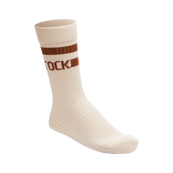 Cotton Crew Stripe Eggshell/Mink
