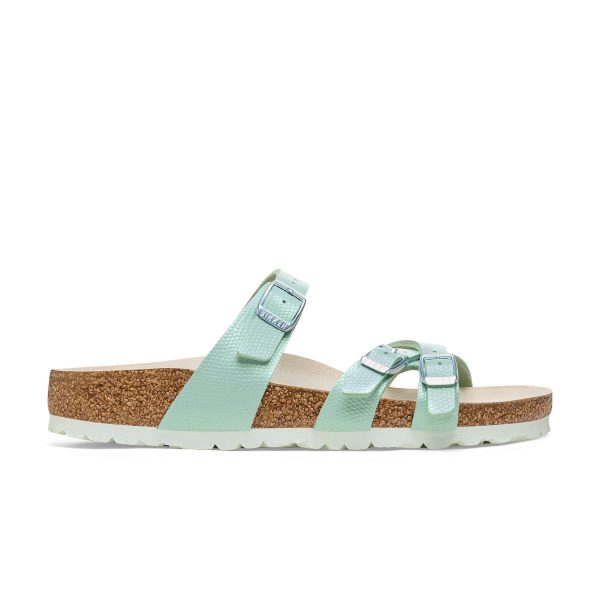 Franca Shiny Embossed Surf Green Embossed Birko-Flor