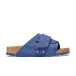Kyoto Corduroy Indigo Embossed Suede Leather