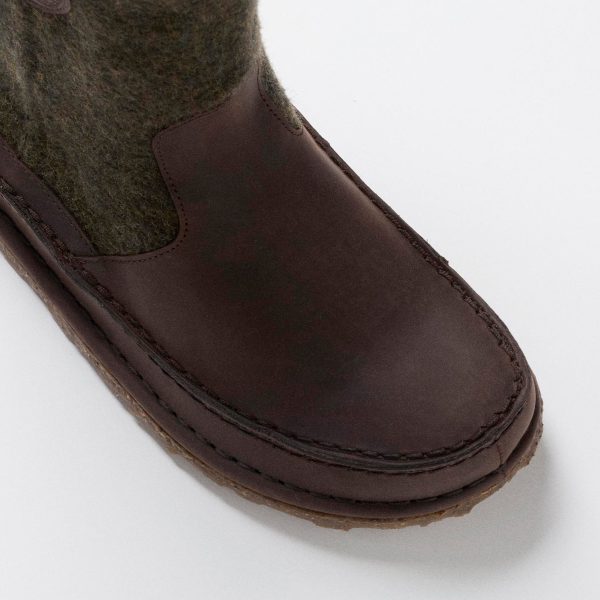 Lahti Roast/Forest Green Wool/Oiled Leather