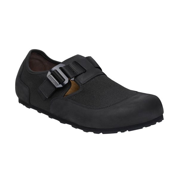 London Nova Black Textile/Nubuck Leather