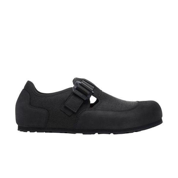London Nova Black Textile/Nubuck Leather