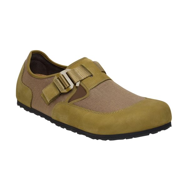 London Nova Pine Green Textile/Nubuck Leather