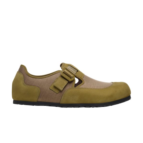 London Nova Pine Green Textile/Nubuck Leather