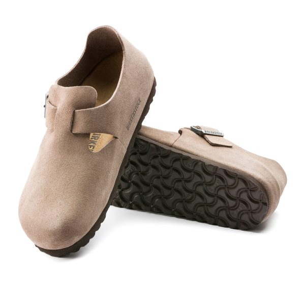 London Taupe Suede Leather