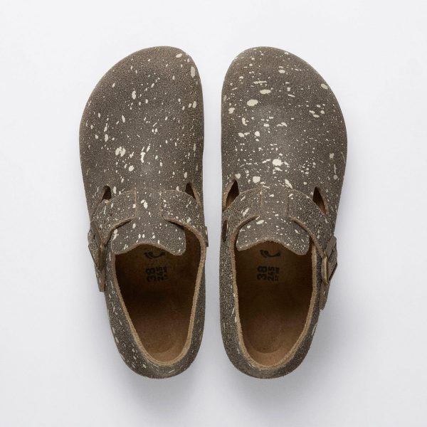London The Artist Taupe Splash Suede Leather