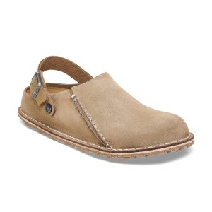 Lutry Grey Taupe Suede Leather