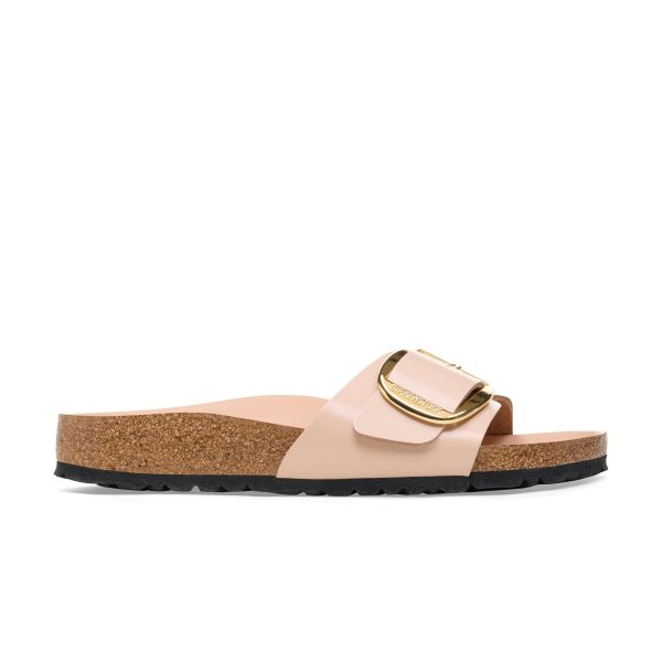 Madrid Big Buckle High Shine New Beige Natural Leather Patent