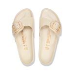 Madrid Pearl Big Buckle High Shine Ecru Natural Leather Patent