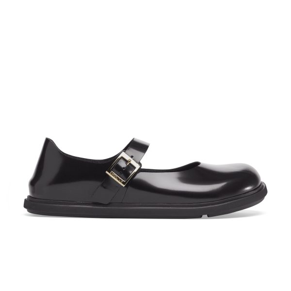 Mantova Droplet Buckle High Shine Black Natural Leather Patent