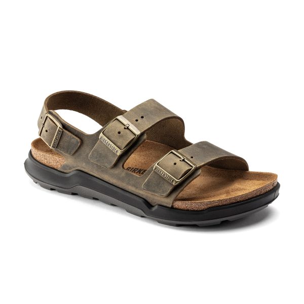 Milano Cross Town Arctic Faded Khaki Waxy Leather