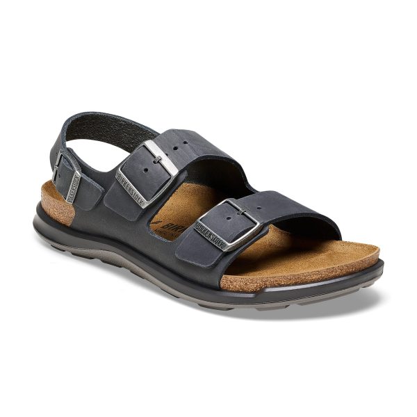 Milano Cross Town Black Oiled Leather
