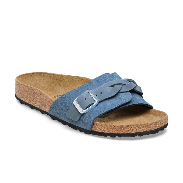 Oita Braided Elemental Blue Suede Leather