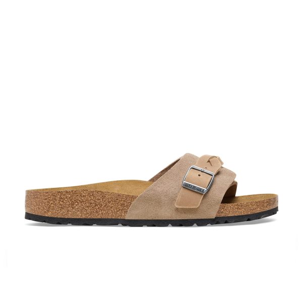 Oita Braided Taupe Suede Leather