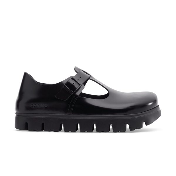 Paris Chunky Black Smooth Leather