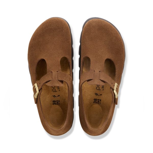 Paris Chunky Dark Tea Suede Leather