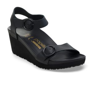 Soley Ring-Buckle Black Smooth Leather