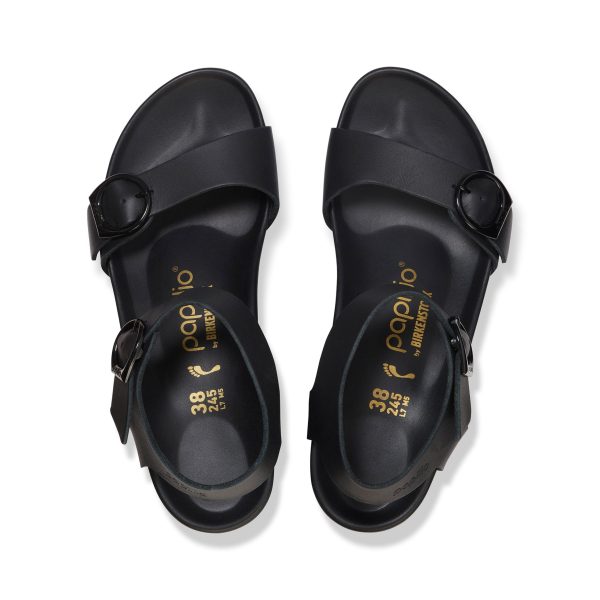 Soley Ring-Buckle Black Smooth Leather